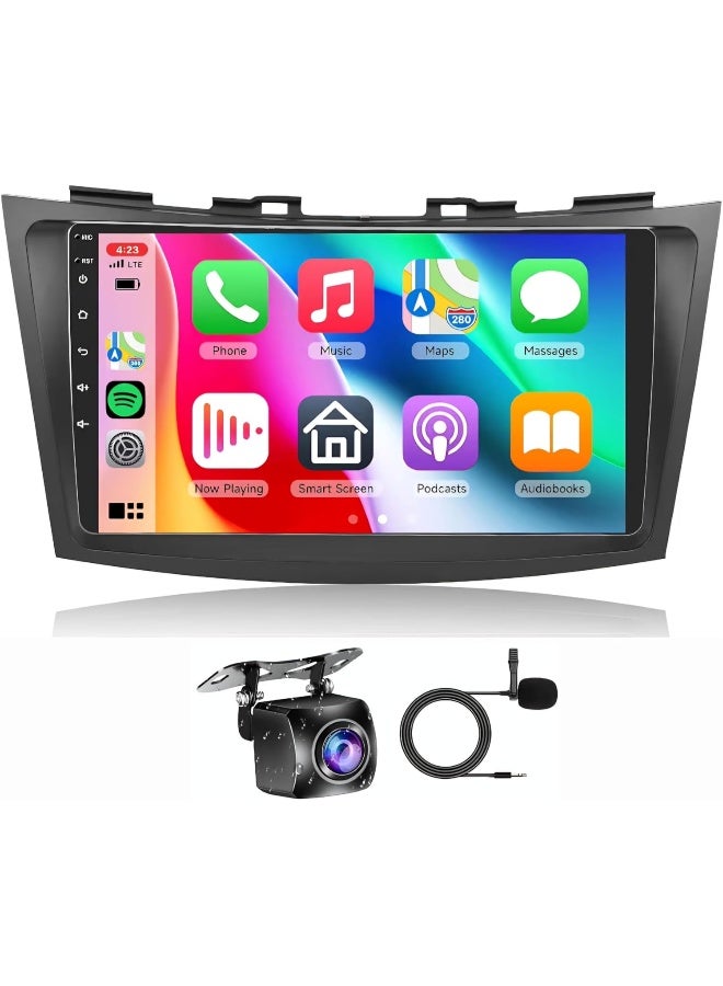 Vierex Fit Suzuki Swift Car Stereo Swift Android Screen 2011-2017 With Apple CarPlay Android Auto Wireless WiFi DSP FM&AM BT AHD Camera Included Fast Interface (8+128GB 8CORE Carplay) - Image 1