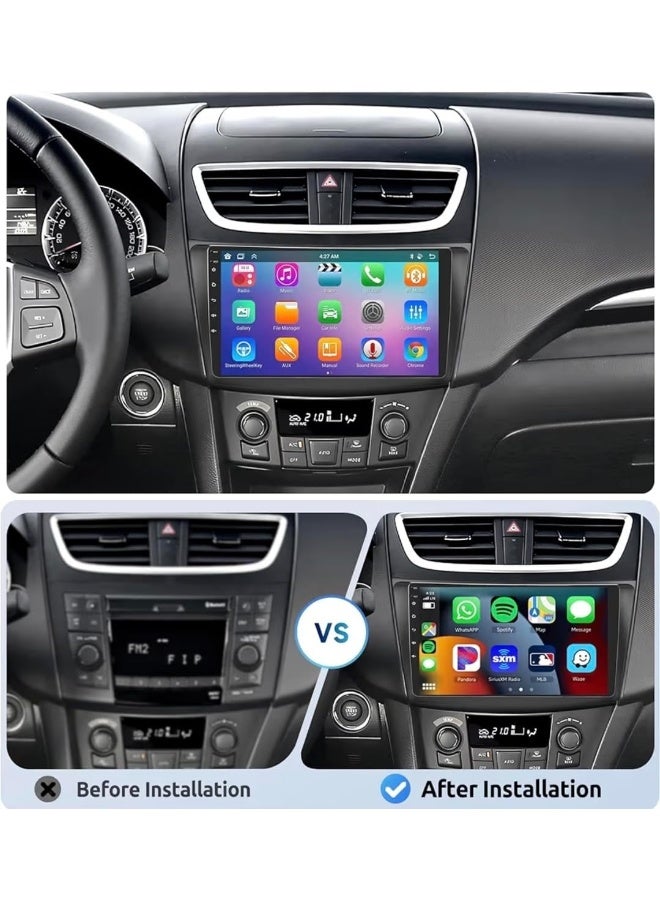 Vierex Fit Suzuki Swift Car Stereo Swift Android Screen 2011-2017 With Apple CarPlay Android Auto Wireless WiFi DSP FM&AM BT AHD Camera Included Fast Interface (8+128GB 8CORE Carplay) - Image 2