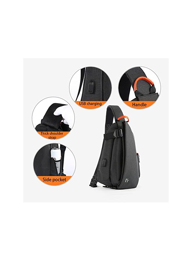 PROMASS Bag with USB Charging Port Chest Shoulder Crossbody Bags Men Travel Pack Backpack Sports Racket Holder Gym Baggage - Image 4