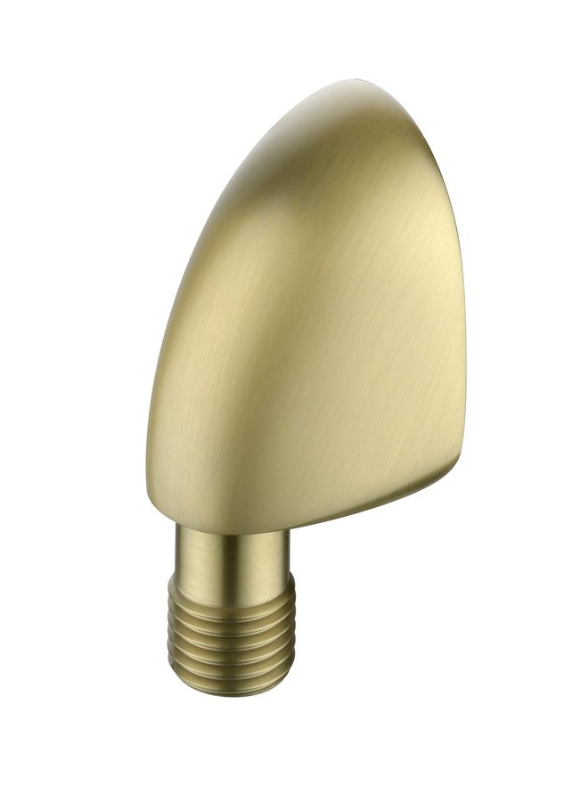 Lavatrum 100% Brass Wall-Mount Supply Elbow for Hand Held Shower with Check Valve, 1/2" Hose Adapter for Delta, Moen Head, Brushed Gold - Image 1