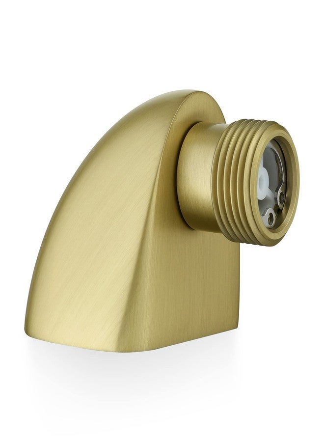 Lavatrum 100% Brass Wall-Mount Supply Elbow for Hand Held Shower with Check Valve, 1/2" Hose Adapter for Delta, Moen Head, Brushed Gold - Image 3