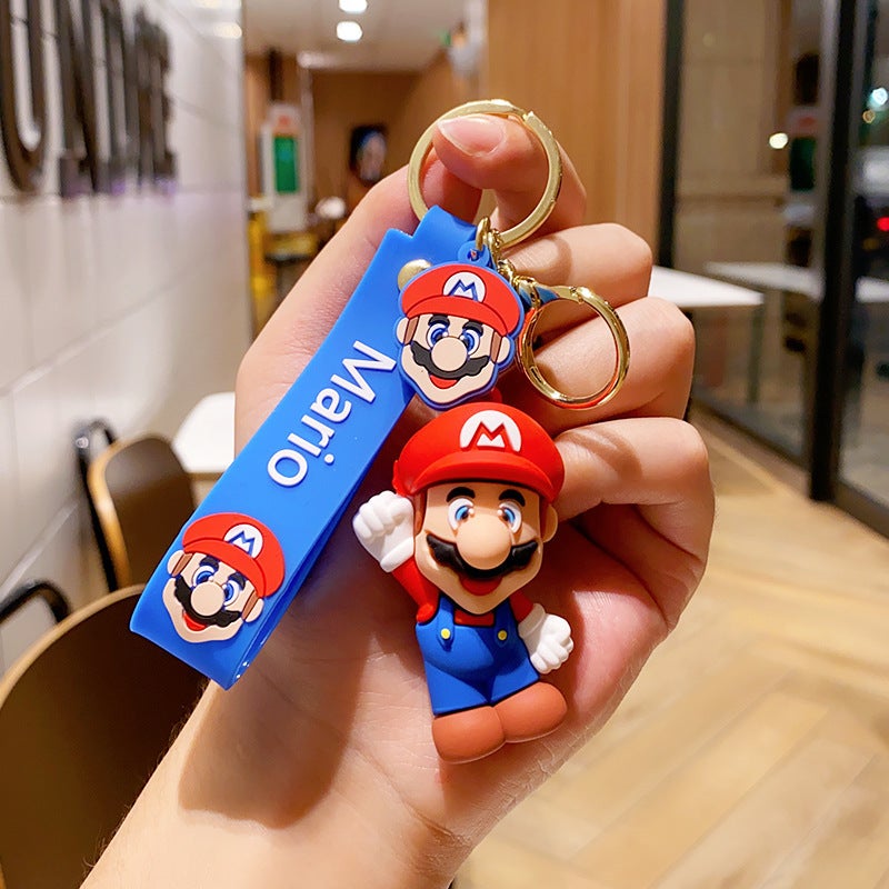 Creative Super Mario Keychain Cute Doll PendantSuper Mario-Red Riding Hood Old Super Mario-Red Riding Hood Old