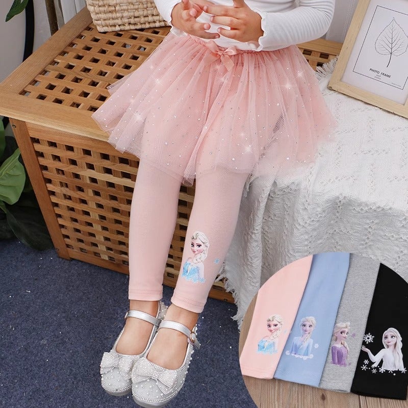 Korean Style Girls' Culottes Gauze Baby Girl Trousers Leggings Princess Skirt Fake Two Pieces - Image 1