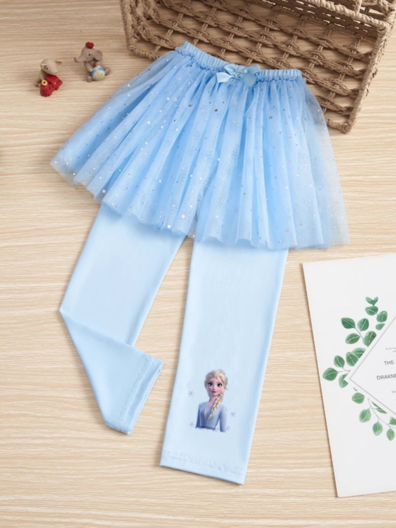 Korean Style Girls' Culottes Gauze Baby Girl Trousers Leggings Princess Skirt Fake Two Pieces - Image 4