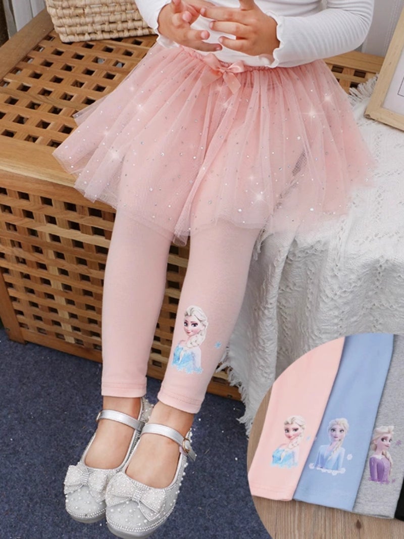 Korean Style Girls' Culottes Gauze Baby Girl Trousers Leggings Princess Skirt Fake Two Pieces - Image 3