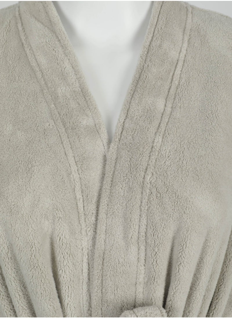 Luxury Bathrobes & Loungewear - Ultra-Soft & Stylish Comfort - Elegant Light Grey - Elegant Light Grey Adult Bathrobe - High Water Absorption, Ultra-Soft, Lightweight, and Made from Finest Coral Fleece - Modern Design with Wide Sleeves and Long Length for Maximum Comfort - pzsku/Z6E092F2032735C30AF0DZ/45/_/1740857703/59a28be0-ac39-4bca-bf08-5247c3446162