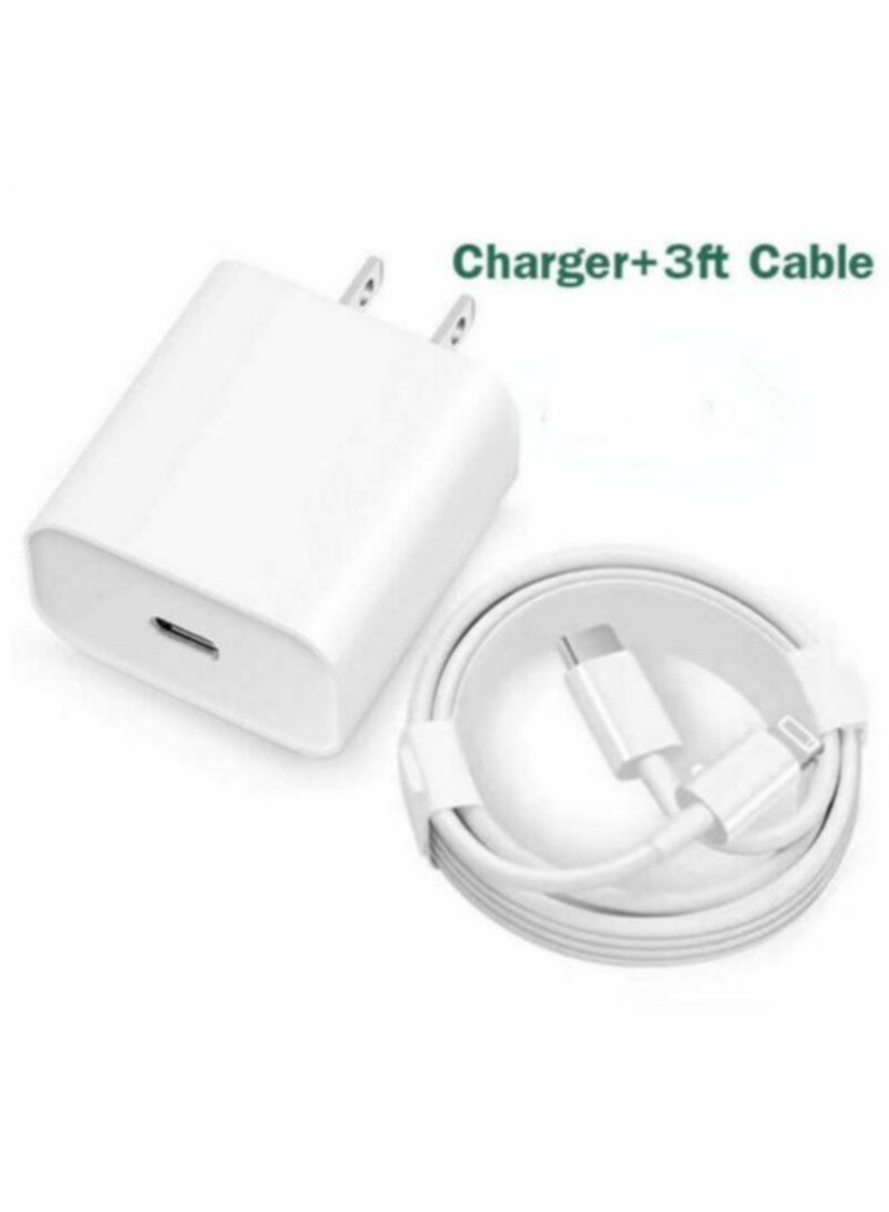ELTRAZONE 20W PD Cable Power Adapter Type-C Fast Charger For iPhone 11/12/13/X/8  - Image 1