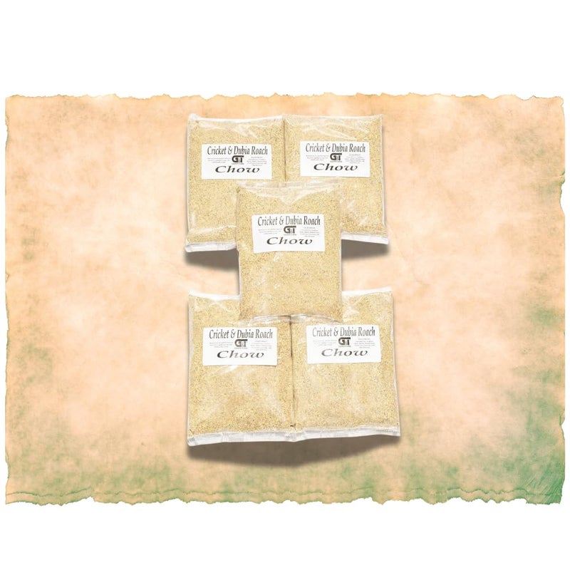 Cricket & Dubia Roach Feed Kit - 5 lb (5 Individually Wrapped Bags) - Premium Gut-Loading Diet for Feeder Crickets, Dubia Roaches, Reptiles, Amphibians, Lizards - GT Country Living - Image 3