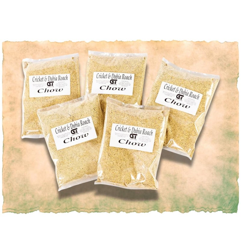 Cricket & Dubia Roach Feed Kit - 5 lb (5 Individually Wrapped Bags) - Premium Gut-Loading Diet for Feeder Crickets, Dubia Roaches, Reptiles, Amphibians, Lizards - GT Country Living - Image 2