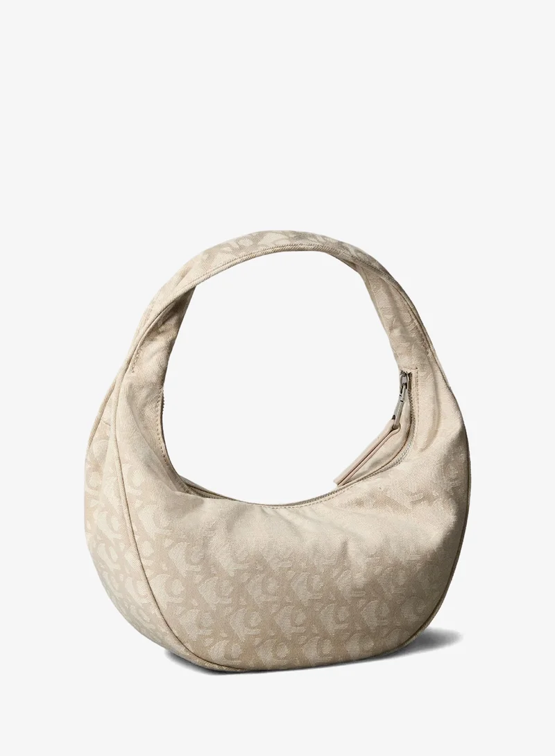 Calvin Klein Jeans Logo Jacquard Hobo Bag