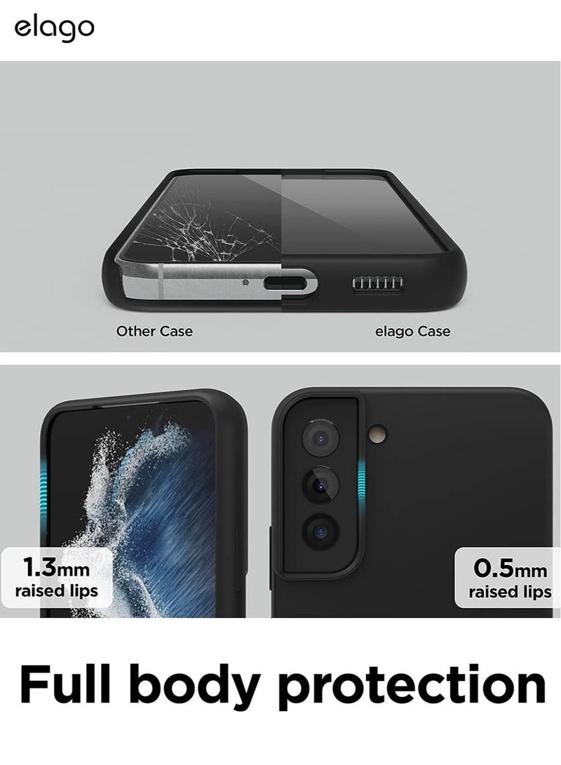 Elago Silicone for Samsung Galaxy S22 Plus Case Cover - Black - Image 4