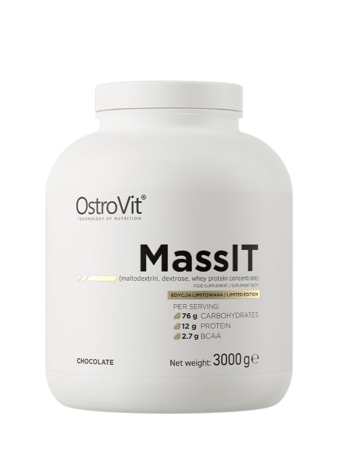 OstroVit OstroVit Mass IT MassGainer  Chocolate Flavour 3000 Gram 