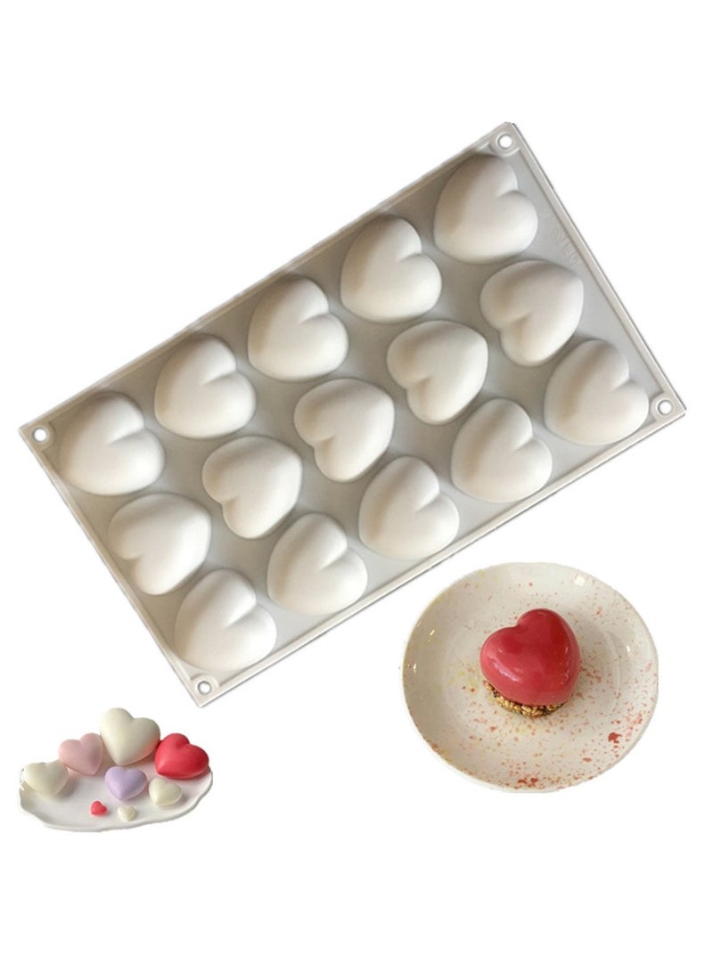 قوالب سيليكون لصنع الكعك على شكل قلب، قوالب شوكولاتة، أدوات زينة الكعك، عيد الحب، قوالب البسترة السيليكونية - Image 1