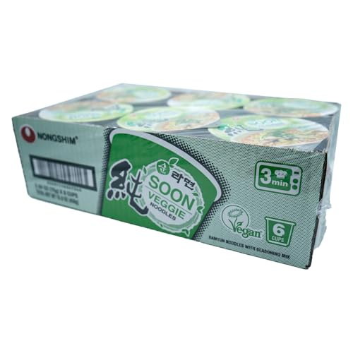 Nongshim Soon Cup Noodle Soup, Veggie, 2.6 Ounce (Pack of 6) - Image 2