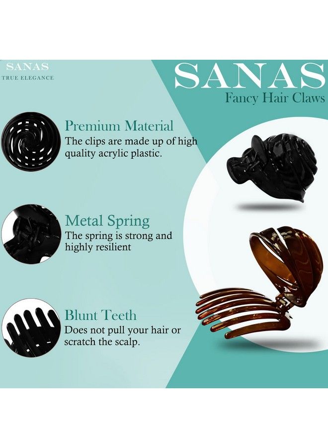 Sanas مشابك دائرية 3 قطع لمسة أنيقة لصنع الكعكة حوامل الكعكة لمشابك الشعر عش الطيور صانع الكعكة الوردية ملحقات تصفيف الشعر للنساء 3 قطع - Image 4