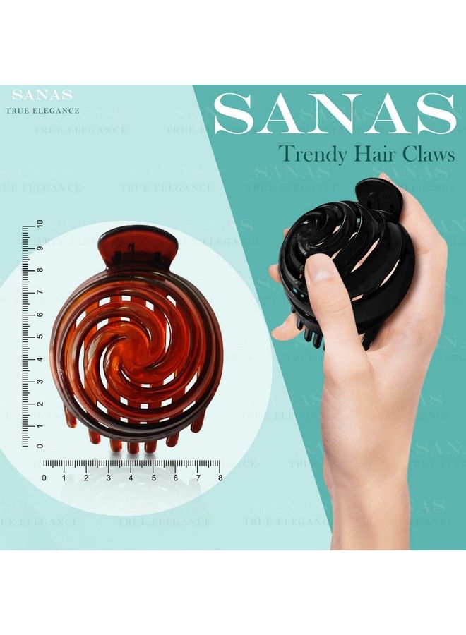 Sanas مشابك دائرية 3 قطع لمسة أنيقة لصنع الكعكة حوامل الكعكة لمشابك الشعر عش الطيور صانع الكعكة الوردية ملحقات تصفيف الشعر للنساء 3 قطع - Image 3