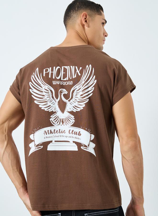 ستايلي اكتيف تيشيرت كت فضفاض بطبعة جرافيك - Image 1