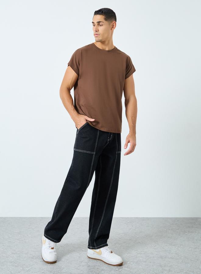 ستايلي اكتيف تيشيرت كت فضفاض بطبعة جرافيك - Image 2