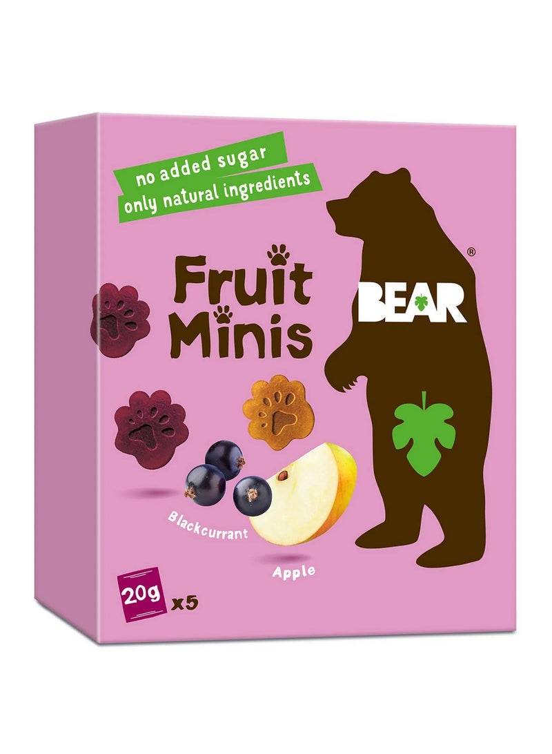 بير قطع فواكه صغيرة بنكهة الكشمش الأسود والتفاح، مكونات طبيعية 100%، بدون إضافة سكر، 5 × 20 غرام - Image 2