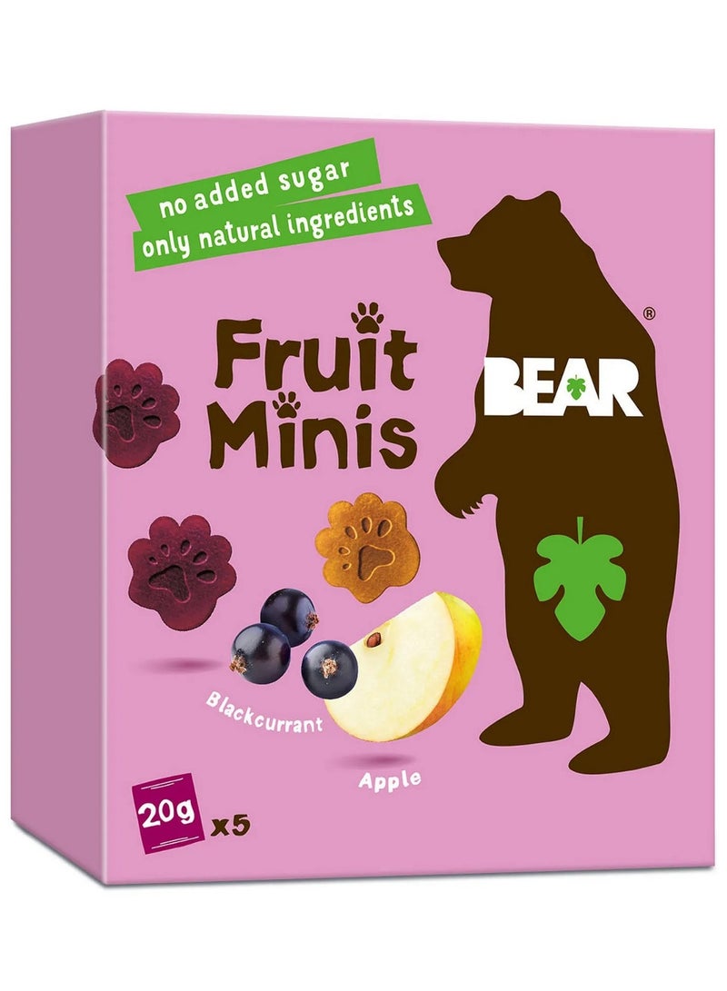 بير قطع فواكه صغيرة بنكهة الكشمش الأسود والتفاح، مكونات طبيعية 100%، بدون إضافة سكر، 5 × 20 غرام - Image 1