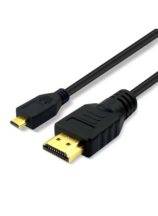 CBUS 5ft HDMI to Micro HDMI Cable for GoPro Hero Canon EOS M50 M5 M6 M100 Panasonic LUMIX ZS200 G85 GX850 FZ80 ZS70 LX10 GX85 FZ300 G7 GX8 GX9 ZS100 Sony a6400 a6300 RX0 a9 a7 III a7R III a7S II - Image 1