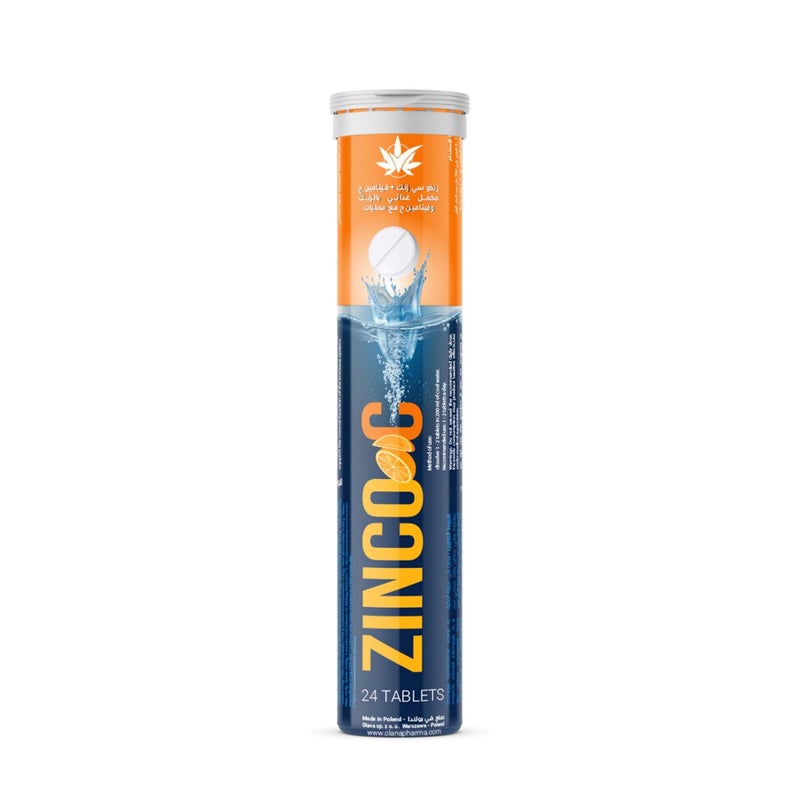 Zinco C Vitamin C with Zinc Effervescent Tablets 24 Tablets