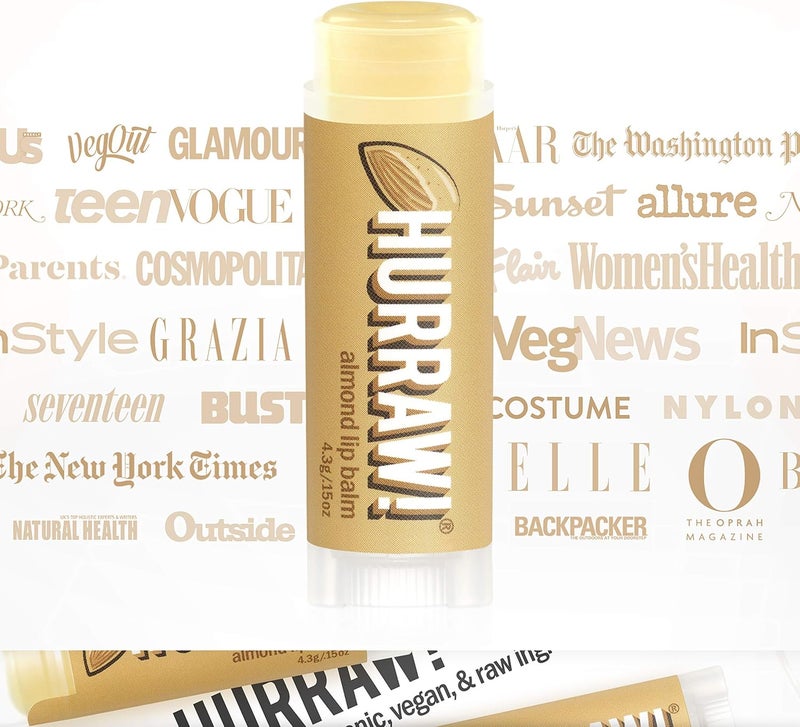 HURRAW! Almond Lip Balm - Organic, Vegan, Cruelty-Free, Non-GMO, Gluten-Free, All-Natural Lip Care - Image 5