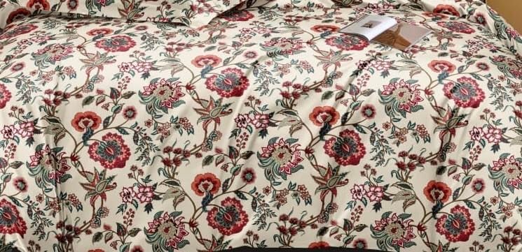 Subtlespreads Premium Duvet Cover/Comforter Cover/Quilt/Blanket/Razai Cover Dohar with Zipper Closure (Beige Floral, Single Duvet Cover 60x90) - Image 2