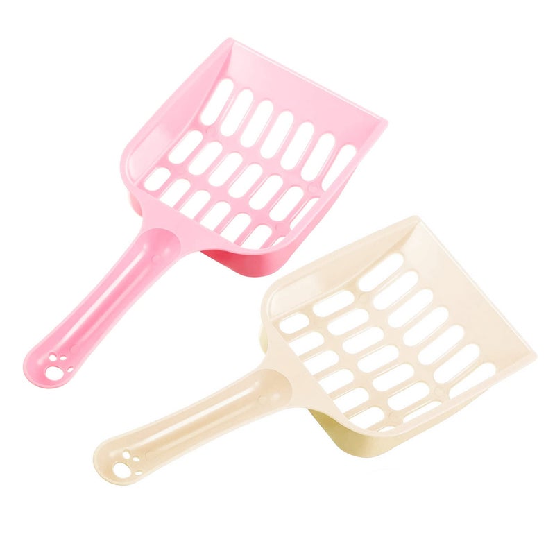 Cat Litter Spreading Scoop with Strong Plastic Easy Handle - 2 Pieces
