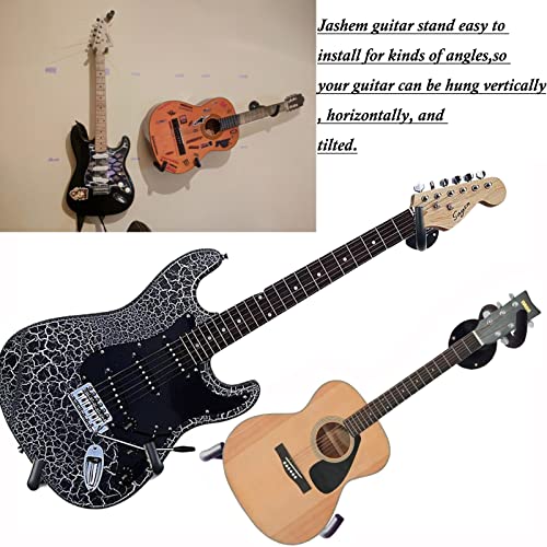 Jashem Guitar Wall Mount - Acoustic & Electric Guitar, Ukulele, Banjo & Mandolin Wall Hanger (2 Packs) - Image 2