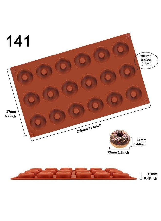 FUNSHOWCASE - Mini Donut Silicone Mold 18 Cavity 30X17X1Cm - Image 1