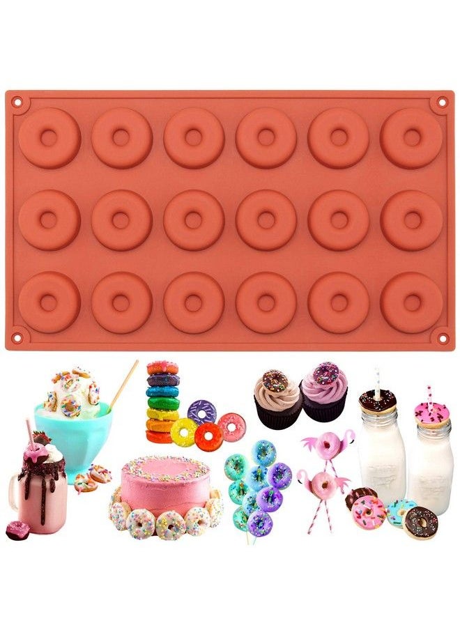 FUNSHOWCASE - Mini Donut Silicone Mold 18 Cavity 30X17X1Cm - Image 1