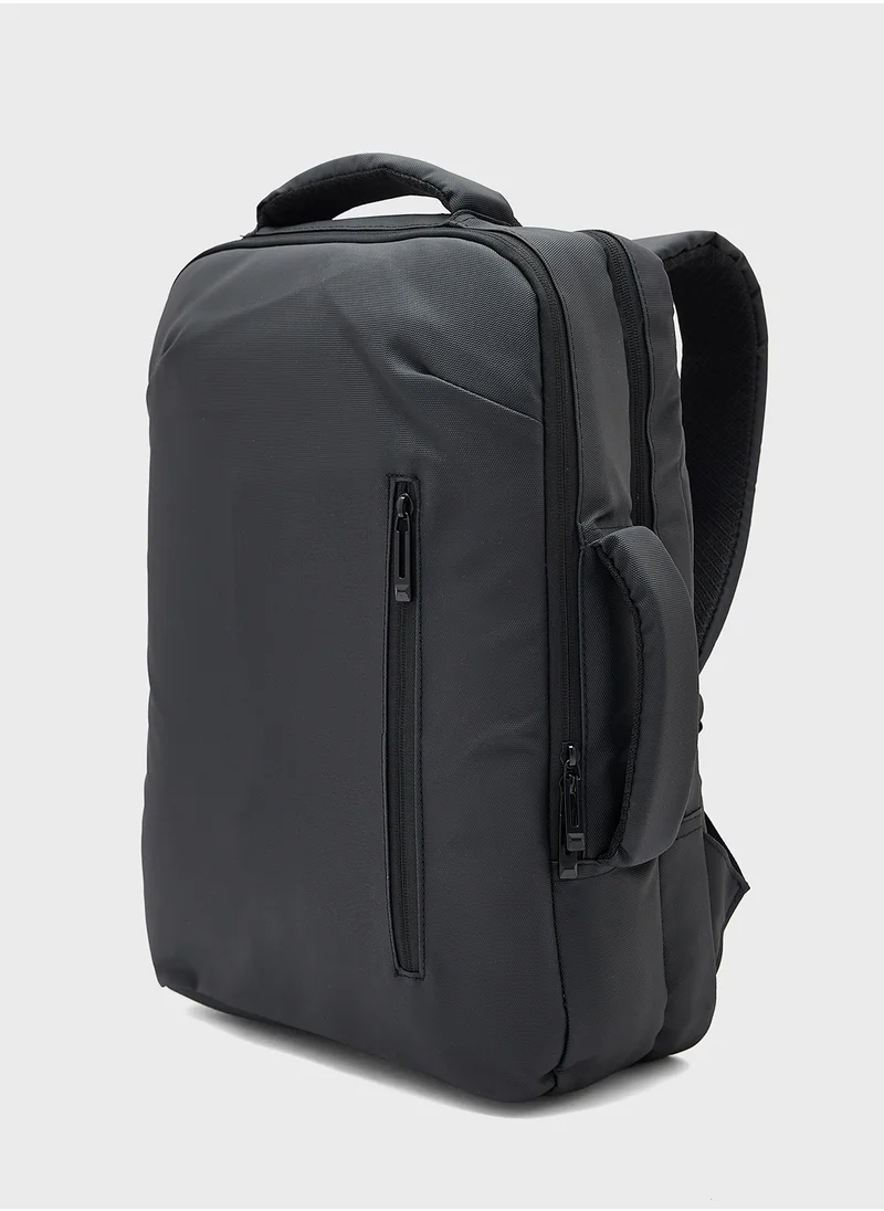 Robert Wood Casual Padded Laptop Backpack With Usb Port
