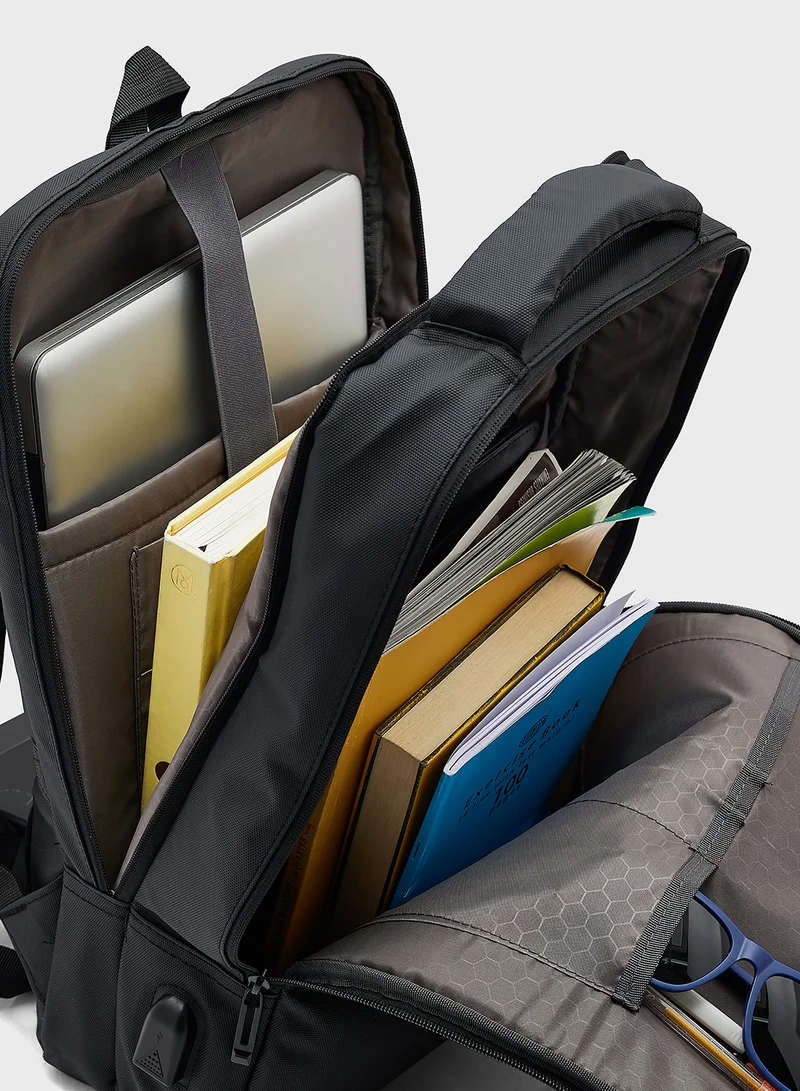Robert Wood Casual Padded Laptop Backpack With Usb Port