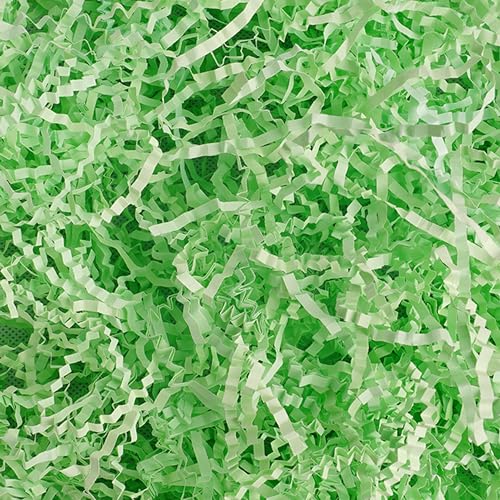 Uptotop 1/2 LB Crinkle Cut Paper Shred Filler for Gift Wrapping, Gift Basket Filling, Perfect for Birthday, Christmas, Thanksgiving, Halloween, Easter, Valentine's Day, Mother's Day, Father's Day, Wedding & Holiday Decor, Green - Image 1