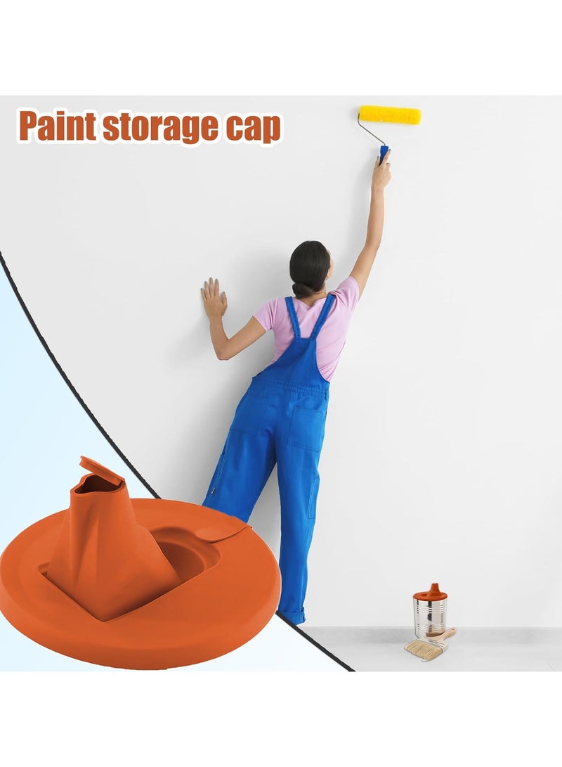 CMGTYYD Paint Pouring Spout - 2 Pack Paint Container Lid Cover Leakproof Storage Accessories, Secure Seal With Built-In Nozzle,Multi-Purpose Paint Pouring Spout for, Furniture Repair, Wall Decoration, Painting, Car Maintenance - Image 2