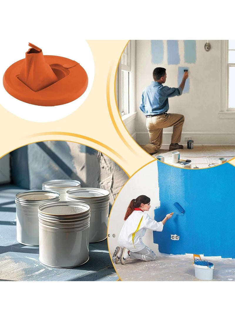 CMGTYYD Paint Pouring Spout - 2 Pack Paint Container Lid Cover Leakproof Storage Accessories, Secure Seal With Built-In Nozzle,Multi-Purpose Paint Pouring Spout for, Furniture Repair, Wall Decoration, Painting, Car Maintenance - Image 3
