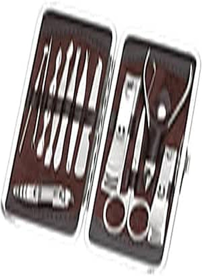 Practical 12 in 1 nail Clipper Kit Set Pedicure Scissor Eye Tweezer Knife Utility Manicure carbon steel nail trimming tools