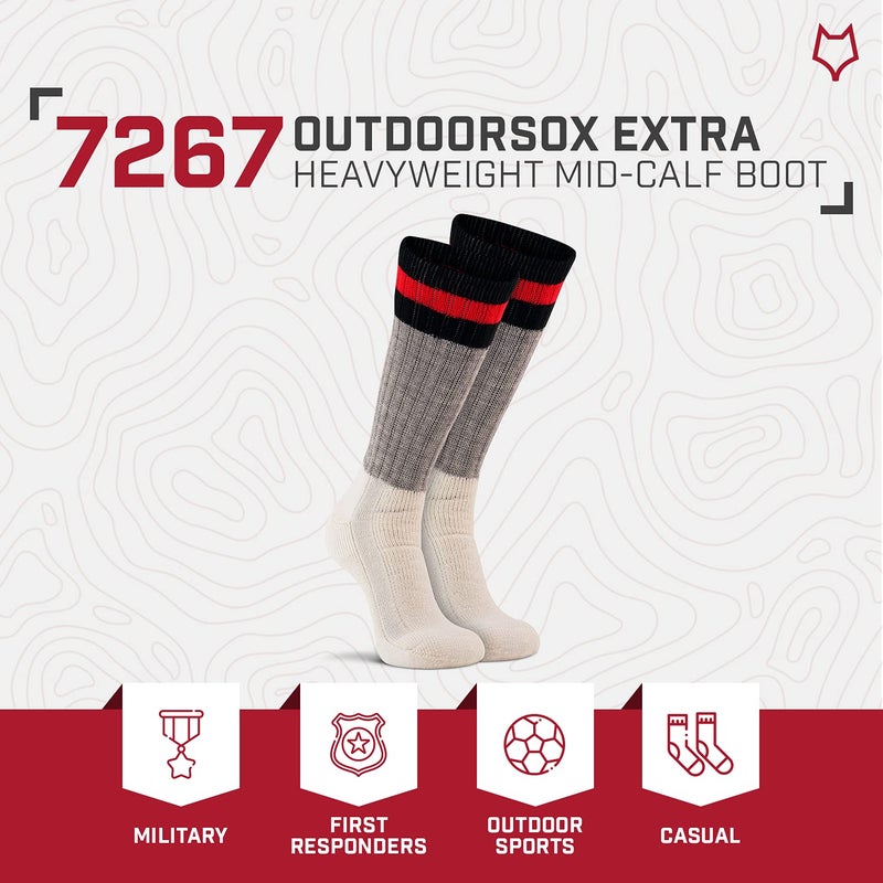 Fox River Outdoorsox Over the Calf Socks, Grey, Large - Image 5