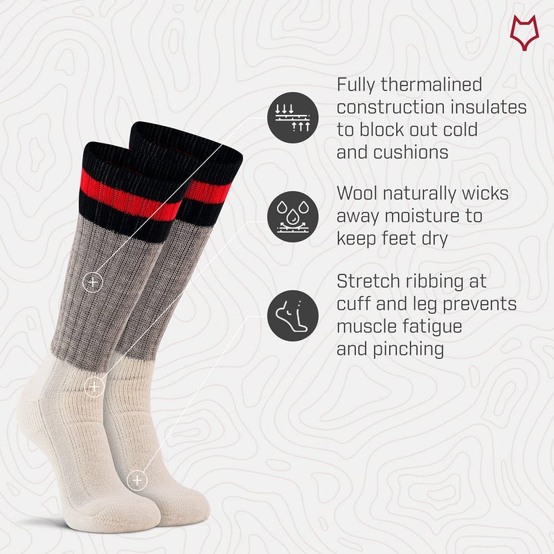Fox River Outdoorsox Over the Calf Socks, Grey, Large - Image 3