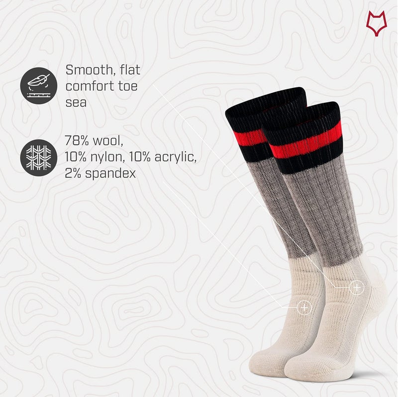 Fox River Outdoorsox Over the Calf Socks, Grey, Large - Image 4