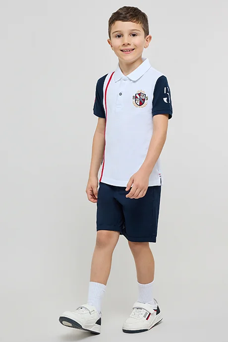أر أند بي Solid Chino Shorts with Button Closure