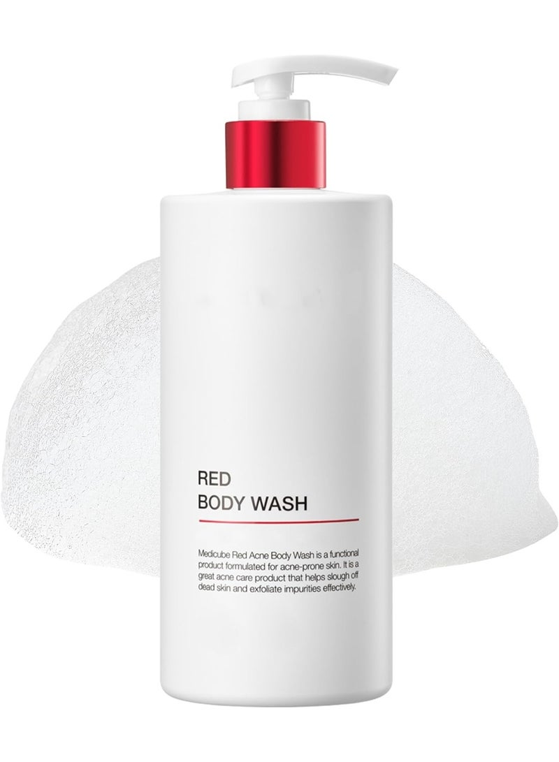 Red Acne Body Wash 14.10 Fl.oz I Low pH and Hydrating Cleanser with Salicylic Acid, Lactic Acid, Niacinamide and Hyaluronic Acid Suitable for Bacne Treatment | Korean Skin Care - Image 1