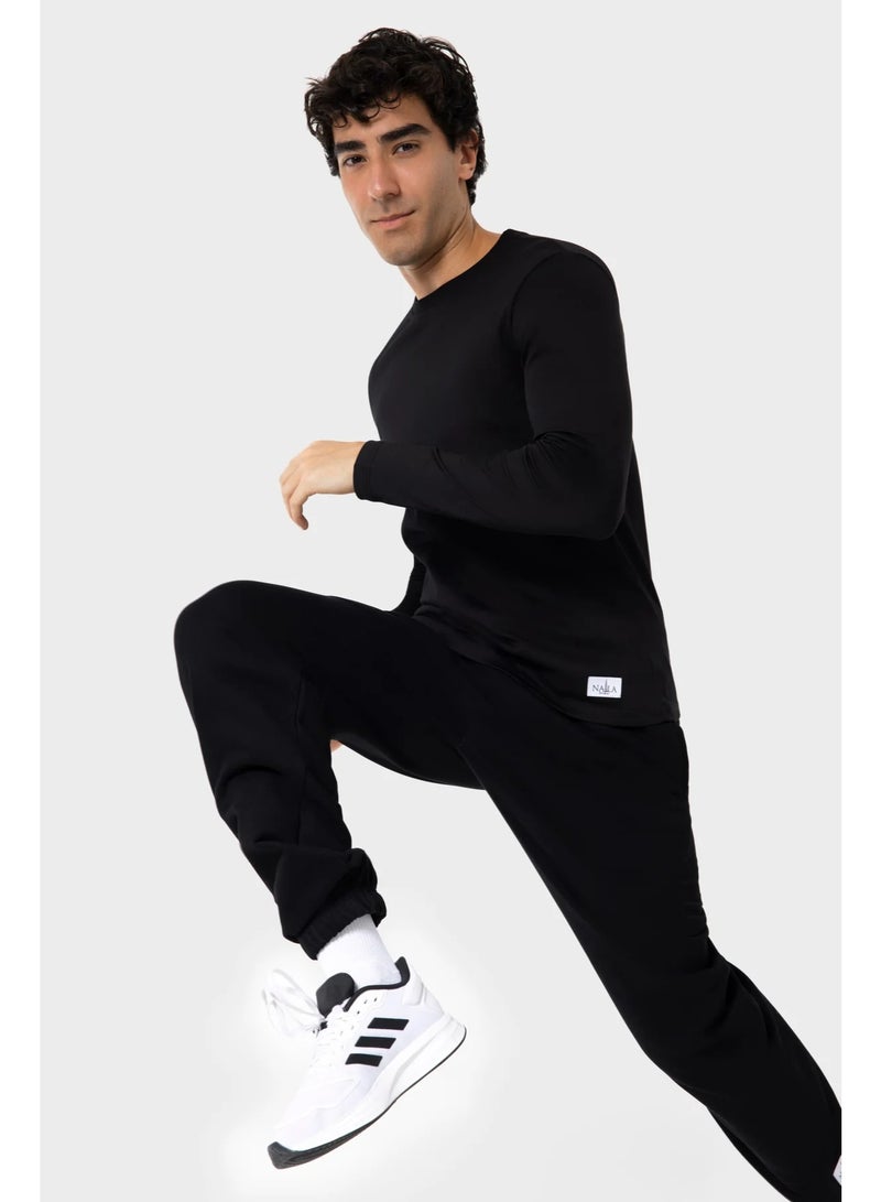 NALA Men’s Cotton Long Sleeve T-Shirt - Image 1