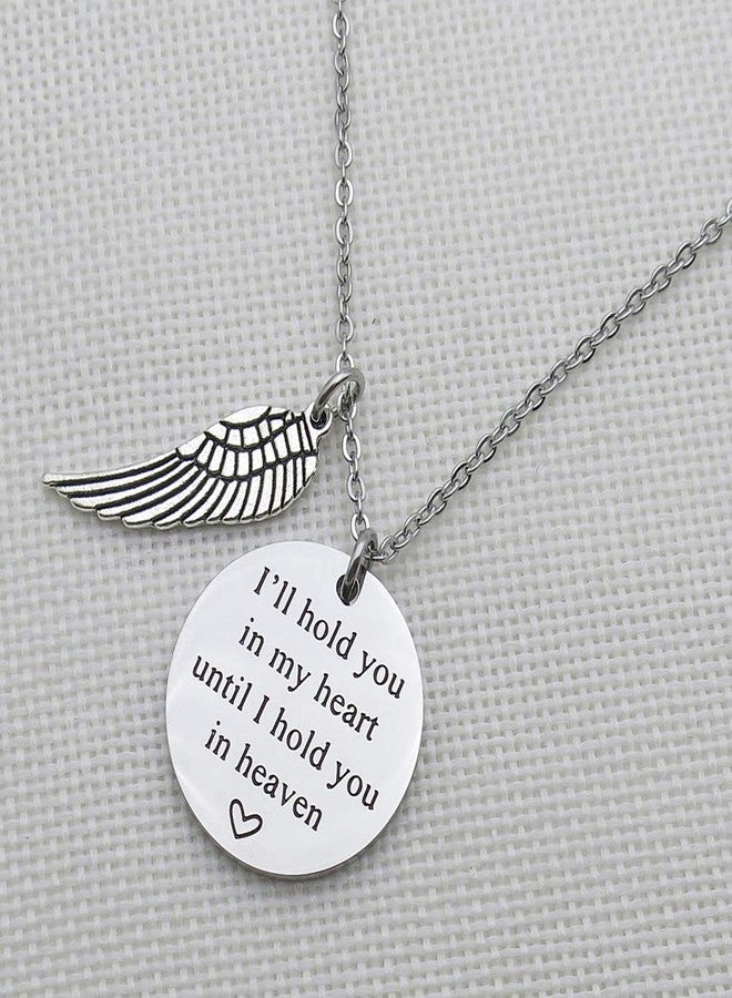 IDLAN Memorial Jewelry I Will Hold You in My Heart Until I Can Hold You in Heaven Pendant Loss of Child Necklace Cremation Jewelry Remembrance Jewelry - Image 3