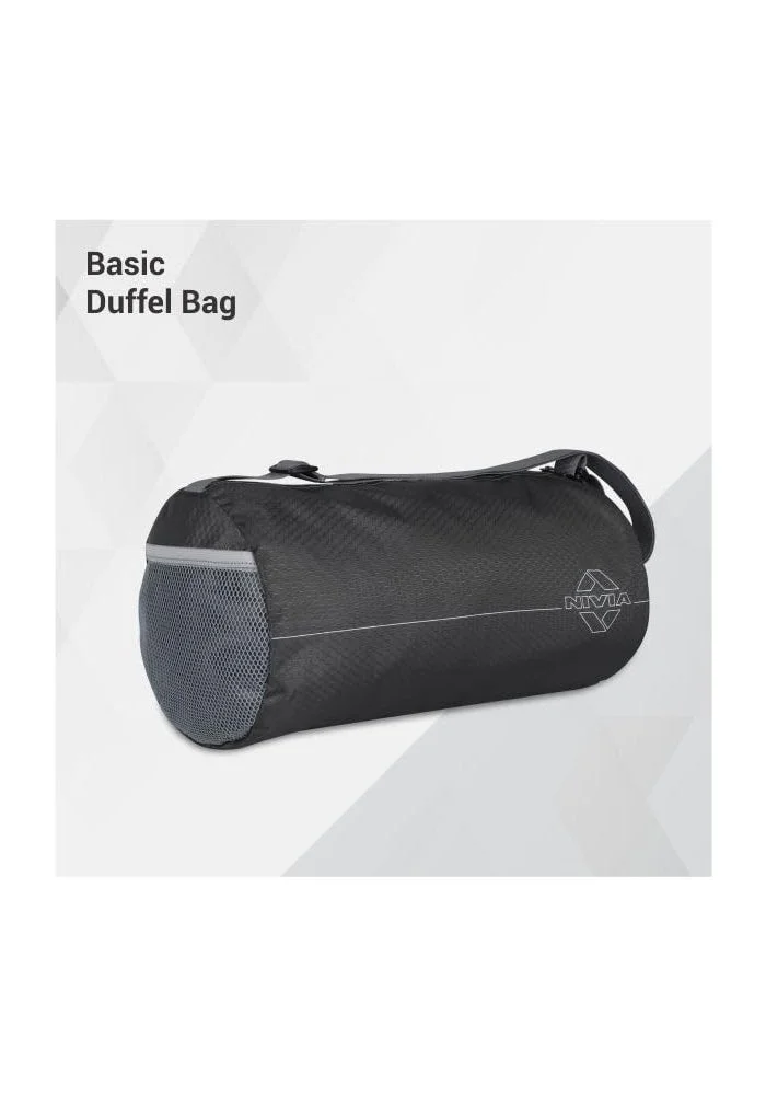 نيفيا Nivia Polyester Gym Bag in Black and Grey