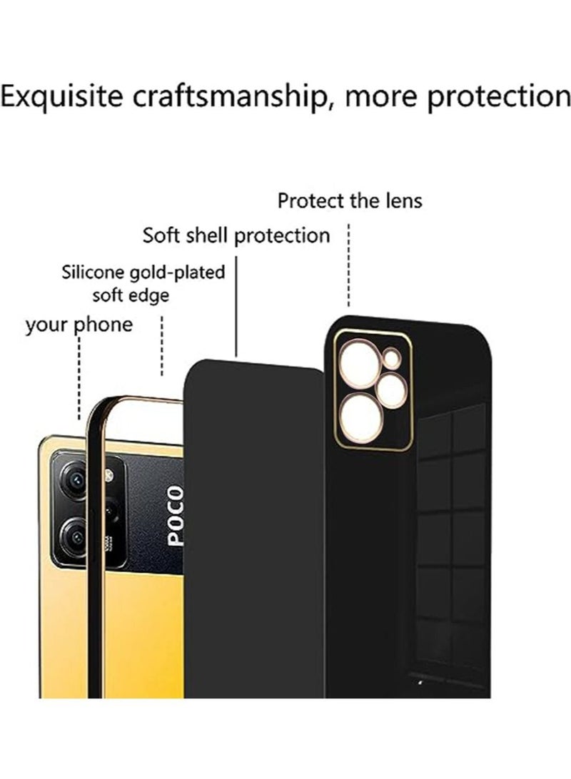 Xinli Compatible with Xiaomi Poco X5 Pro Case Silicone with Camera Protection, Poco X5 Pro Phone Case Shockproof for Women Men Anti-Scratch Ultra Thin Plating Electroplate Soft Case - Image 5