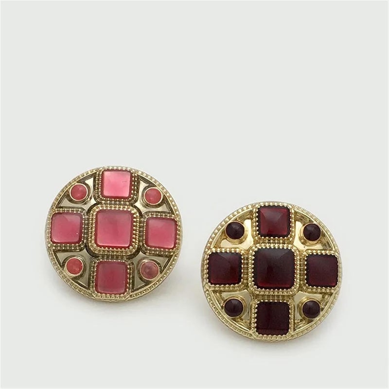 Buttons for Clothes 50pcs 18mm 23mm Metal Round Fashion Red Pink Gold Silver Pearls Shank Buttons for Jacket Sweater Sewing DIY Decorative Accessories(Gold,18mm) - Image 4