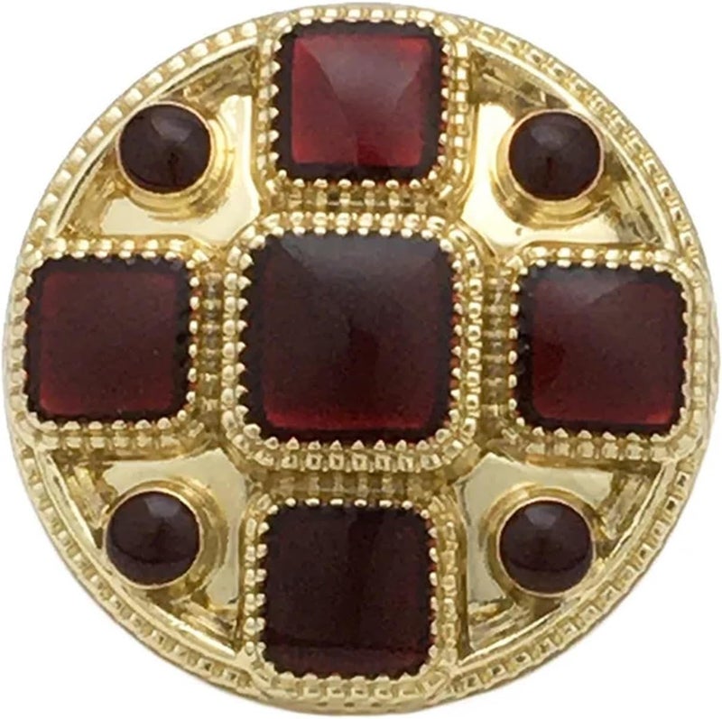 Buttons for Clothes 50pcs 18mm 23mm Metal Round Fashion Red Pink Gold Silver Pearls Shank Buttons for Jacket Sweater Sewing DIY Decorative Accessories(Gold,18mm) - Image 5
