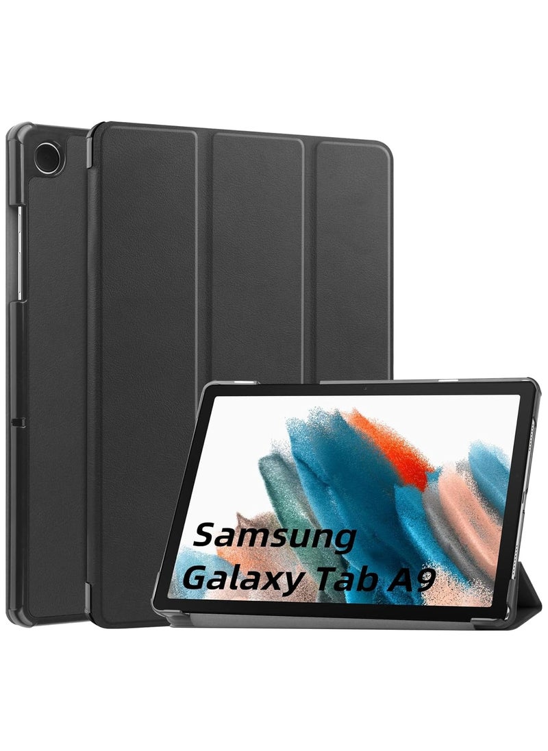VKL - Case For Samsung Galaxy Tab A9 2023(SM-X110 SM-X115), Multi-Viewing Angles PU Leather Cover,Slim Flip Shell Case for Samsung Galaxy Tab A9 8.7 Inch (Black) - Image 1